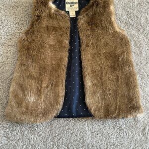 OshKosh B'gosh Tan Faux Fur Vest for Kids